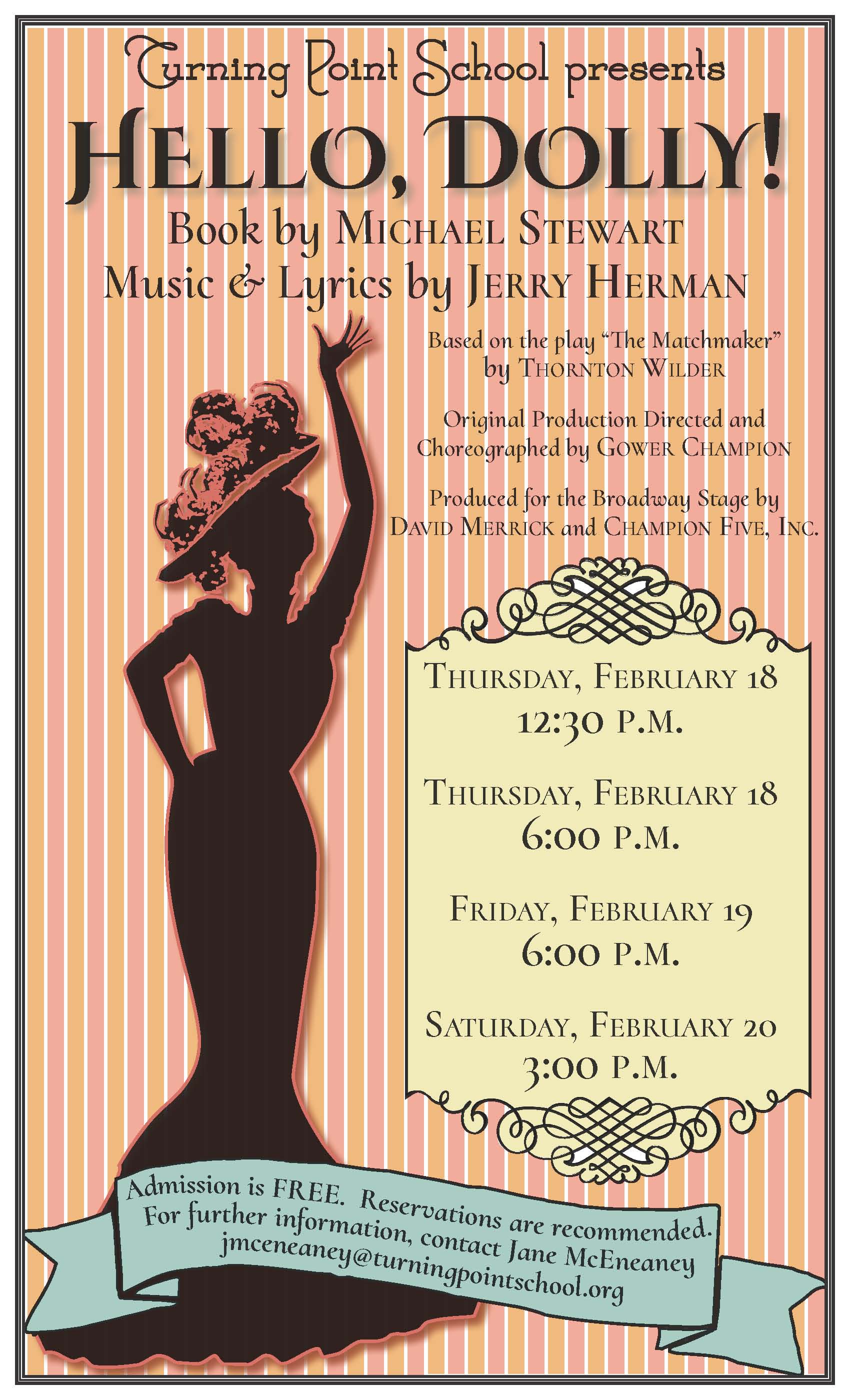 hello dolly paper “hello, dolly” performance, 2 pm, possum hall, 441 old laurel hwy, georgetown cost is $25 for adults, $24 for seniors and students for tickets call 856-4560 or go to. hello dolly paper “hello, dolly” performance, 2 pm, possum hall, 441 old laurel hwy, georgetown cost is $25 for adults, $24 for seniors and students for tickets call 856-4560 or go to.