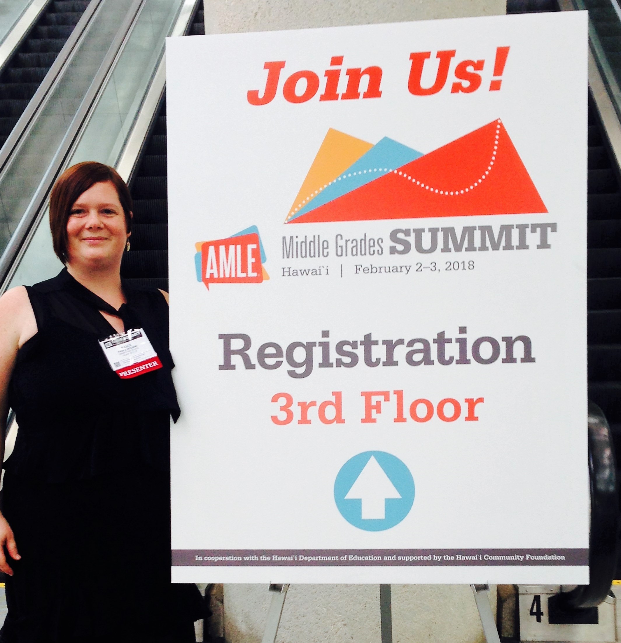 woman with registration sign