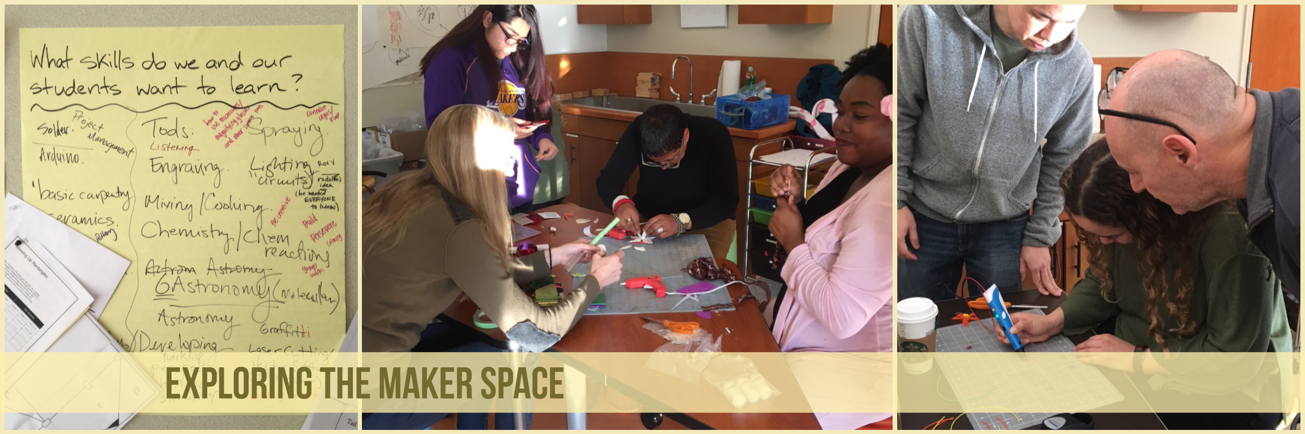 Exploring the Maker Space collage